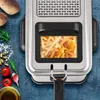 A close-up shot of a deep fryer with french fries inside, surrounded by ingredients like potatoes, tomatoes, garlic, and herbs. Anteprima dell’immagine prodotto