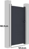 Gartentor aus Aluminium "Marc" - 101,2 x 180,9 cm - Grau Produktbild-Vorschau 3