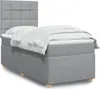 Boxspringbett mit Matratze Hellgrau 90x190 cm Stoff Produktbild-Vorschau 2