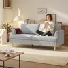HOMCOM – sofa trzyosobowa z podłokietnikami, tapicerowana Podgląd zdjęcia produktu 2