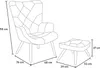 Fauteuil avec pouf au design moderne Patchwork Patchy Plus Voir les images du produit 5