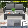 MEXO Loungesofa Gartenmöbel Set 2-Sitzer Gartensofa aus Produktbild-Vorschau 8