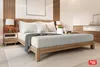 A bedroom scene with a bed, nightstand, and dresser. Produktbild-Vorschau