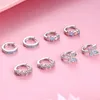 4 Paar Silber 925 Mädchen Kinder Creolen Set Zirkonia Herz Produktbild-Vorschau 8