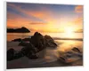 Wallario Wandbild Sonne über dem Meer mit Felsenlandschaft, Produktbild-Vorschau 2