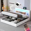 okwish LED Polsterbett 160x200 Bett mit Bluetooth-Player Produktbild-Vorschau 1