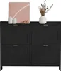 Schoenenkast, 110x90x24 cm, met 4 klepdeurtjes, open Productafbeelding-voorbeeld 12