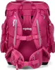 The back view of a pink backpack with silver stars. Produktbild-Vorschau