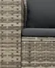 vidaXL 5-tlg. Garten-Sofagarnitur mit Kissen Grau Poly Produktbild-Vorschau 10