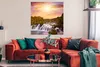 MuchoWow® Poster Wasserfall - Landschaft - Sonne - Wolken - Produktbild-Vorschau 2