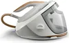 A Philips steam iron station placed on a white surface. Voir les images du produit