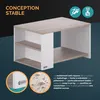 CASARIA® Tavolino Divano da Caffè con Ripiano 2 Scomparti Anteprima dell’immagine prodotto 9
