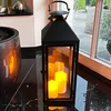 Lanterna da giardino XXL in metallo nero 54cm Anteprima dell’immagine prodotto 3