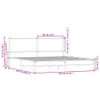 Metallbett ohne Matratze Räuchereiche 183x213 cm Produktbild-Vorschau 9