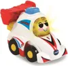 A toy race car with a smiling face and sunglasses. Anteprima dell’immagine prodotto