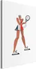 Italienischer Leinwand Leinwandbild - Tennis Player With a Produktbild-Vorschau 1