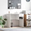 vidaXL Schreibtisch mit Schubladen Weiß 90 x 49 x 75 cm Produktbild-Vorschau 2