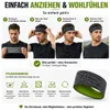 Sport Stirnband 3er Set Schwarz Grau Grün– rutschfest, Produktbild-Vorschau 8