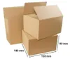 A stack of cardboard boxes with dimensions indicated by measurement lines. Produktbild-Vorschau