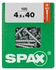 Spax Universalschrauben 4.5 x 40 mm TX 20 Senkkopf - 100 Produktbild-Vorschau 1