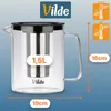 Vilde | Teiera con inserto per colino - 1,5 L - Vetro Anteprima dell’immagine prodotto 4