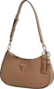 A beige handbag with a shoulder strap and gold-colored hardware. Produktbild-Vorschau
