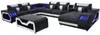 Design Leder Polster Sitz Ecke Leder Eck Landschaft Zimmer Produktbild-Vorschau 1