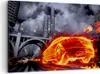 Bild auf Leinwand - Leinwandbild - Auto Flammen Räder - Produktbild-Vorschau 1
