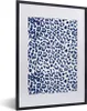 MuchoWow® Gerahmtes Poster Pantherdruck - Blau - Weiß 30x40 Produktbild-Vorschau 1