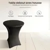 IvoQ Table haute noire – Housse extensible noire incluse – Voir les images du produit 4