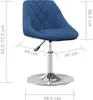 vidaXL Esszimmerstühle 2 Stk. Drehbar Blau Samt Produktbild-Vorschau 8