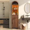 Merax Badezimmerschrank mit LED, Badschrank Hochschrank mit Produktbild-Vorschau 2
