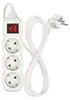 Steckdosenleiste 1,5 m / 3 Steckdosen / Schalter / weiß / PVC / 1,5 mm2 Náhled obrázku produktu