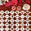 30er Set Valentinstag Kaffeeschablonen, Cappuccino Latte Dekoration Náhled obrázku produktu
