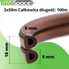 braune EPDM-Gummi D-Profil Dichtung 9x8mm für Fenster & Produktbild-Vorschau 2