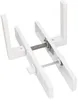 A white door handle set with a metal spindle, shown against a white background. Produktbild-Vorschau
