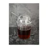 4-dielny sklenený pohár so slamkou a viečkom 500 ml ideálny Náhľad obrázku produktu 3