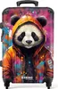 NoBoringSuitcases.com® Velký kufr - Panda s oranžovým Náhled obrázku produktu 1