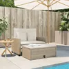 vidaXL Sofa ogrodowa z poduszkami 2-osobowa Beżowy Podgląd zdjęcia produktu 3