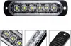 A product shot of an LED warning light bar with three close-up insets. Náhľad obrázku produktu