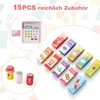 COSTWAY Kinder-Einkaufsladen aus Holz mit Theke, Kasse, Produktbild-Vorschau 3