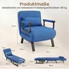 COSTWAY Schlafsessel mit Bettfunktion, Schlafsofa mit 5 Produktbild-Vorschau 3