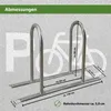 Fahrradanlehnbügel 140 x 88 cm Stahl feuerverzinkt Ø 50 mm Produktbild-Vorschau 2