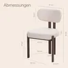 6er-Set Esszimmerstühle, Stoff, Beige – Beine in dunkler Produktbild-Vorschau 5