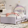 Letto per bambini 90 x 200 cm con testiera a forma di Anteprima dell’immagine prodotto 2