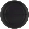 The bottom of a black plastic bottle cap. Produktbild-Vorschau