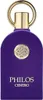 A studio shot of a purple perfume bottle with gold accents. Voir les images du produit