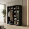 BEAUTYSOFA | Schwebetürenschrank HELA 120 cm Schwarz – Produktbild-Vorschau 4