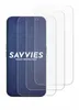 A product shot of multiple screen protectors for a phone, with one protector showing the brand name. Produktbild-Vorschau
