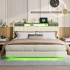 Merax gestoffeerd bed 160x200 cm met LED-verlichting en Productafbeelding-voorbeeld 2